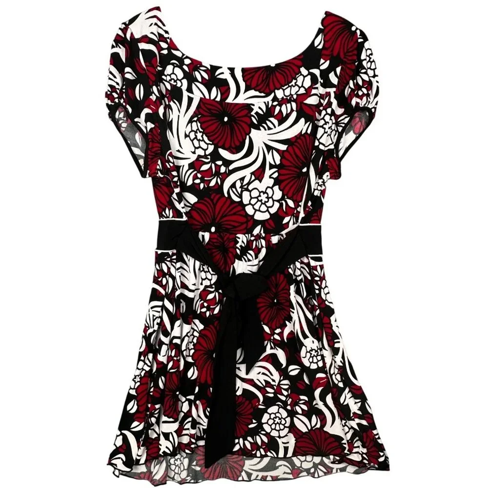 Vintage Y2K Speechless BabyDoll Top Large Black Red White Punk Fairy Grunge - Picture 3 of 9